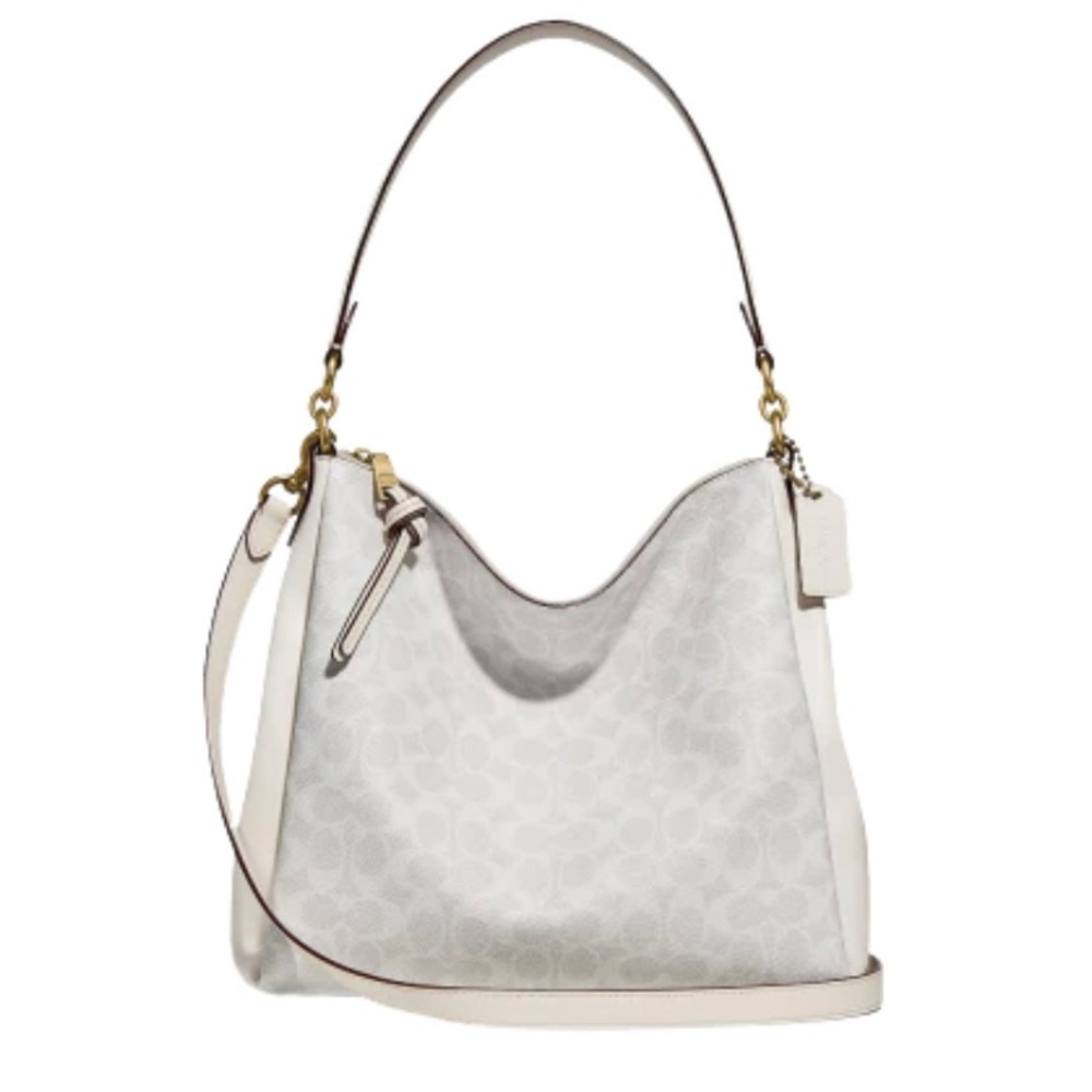 Coach Shay Shoulder Bag AND Wallet Set in Signature Canvas, White Chalk, NEW
